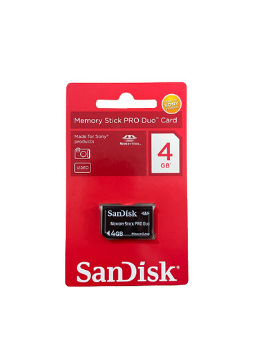 Memory stick pro duo card - memory, 4gb